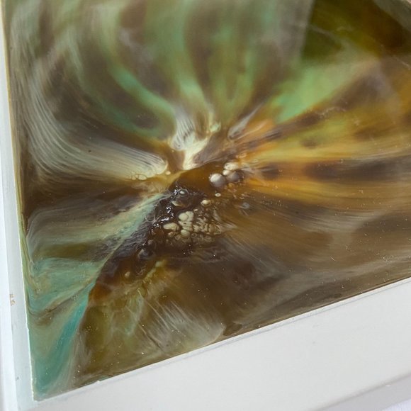 Original Art “Aura” Resin Artwork Painting by Tristina Dietz Elmes 9”x11” Frame - Picture 5 of 7